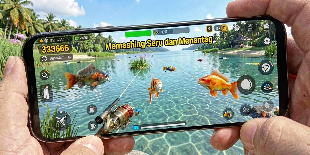 Gameplay <strong>333666</strong> menampilkan pengalaman memancing yang mendebarkan dan menakjubkan.