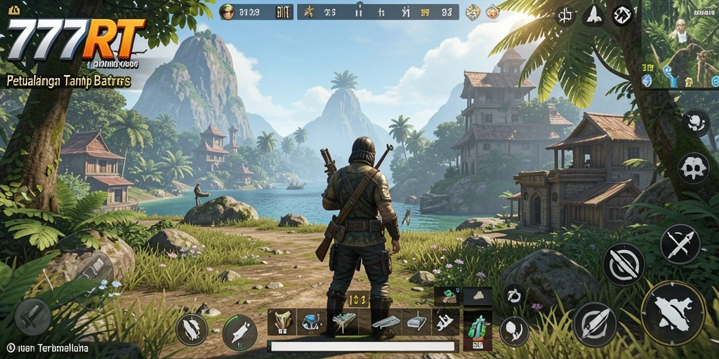 Screenshot gameplay 777RT menampilkan dunia terbuka yang menakjubkan dan interaksi karakter.