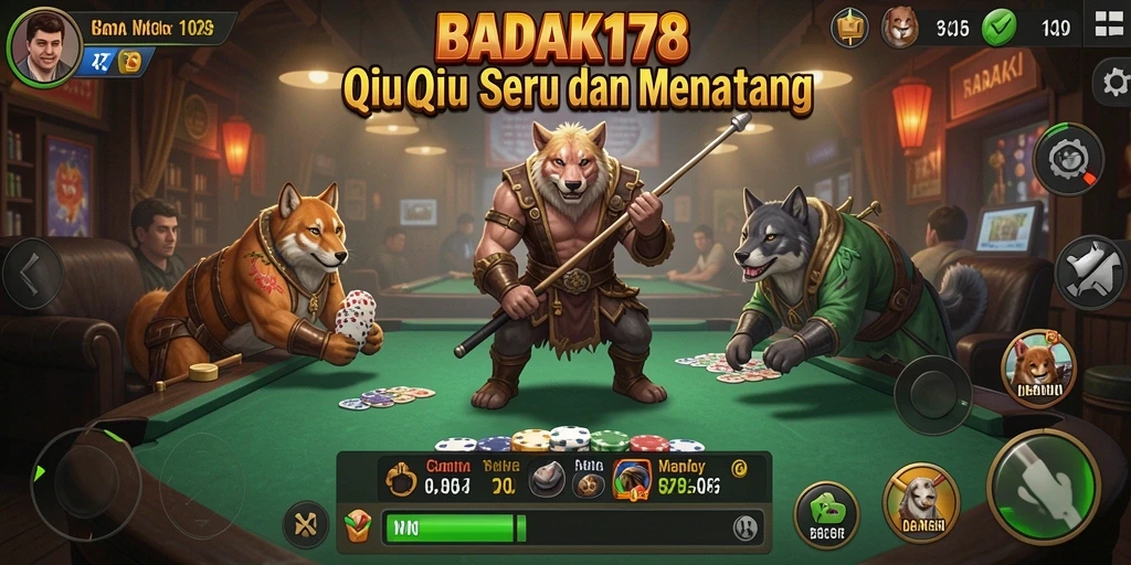Screenshot BADAK178 menampilkan gameplay QiuQiu yang seru dan mendebarkan.