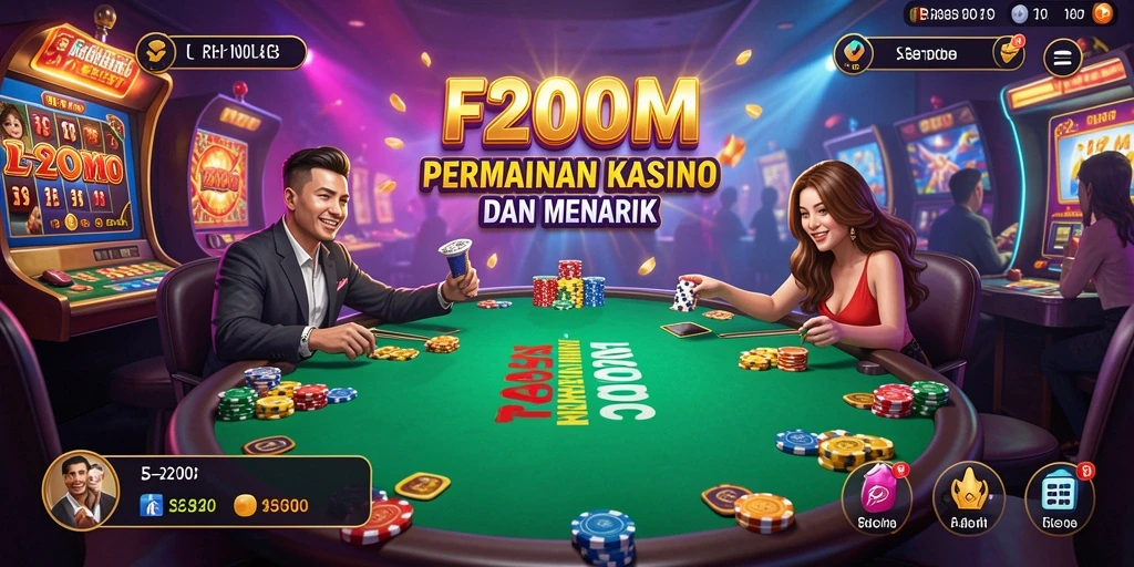 Tangkapan layar gameplay F200M menampilkan antarmuka Kasino yang menarik.