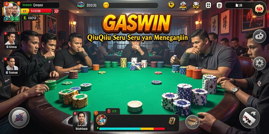 Screenshot berisi tampilan gameplay seru permainan QiuQiu.
