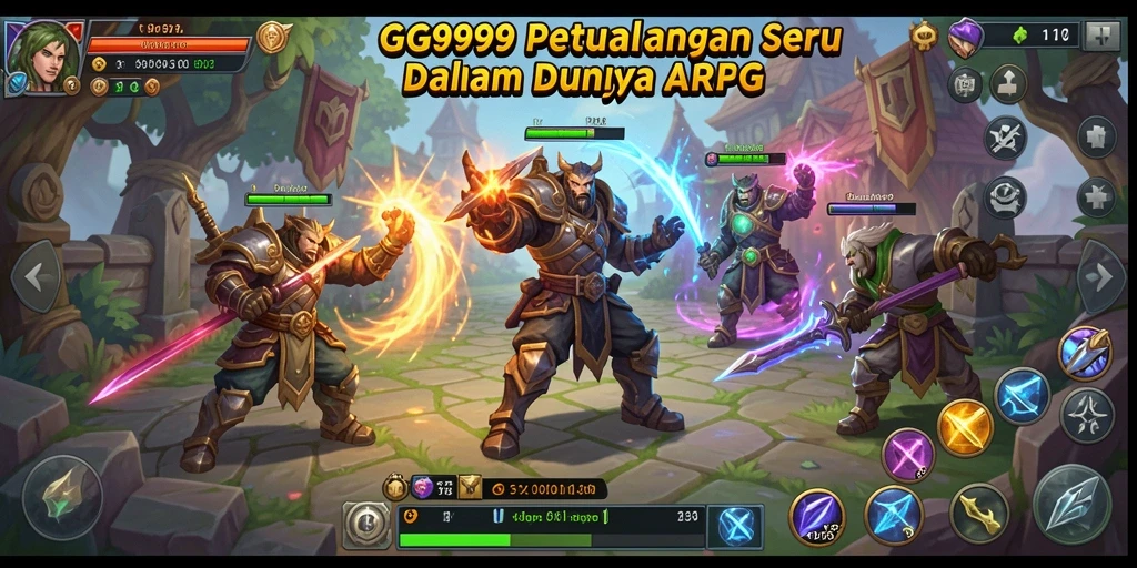 Screenshot menampilkan aksi seru dari gameplay ARPG GG999.