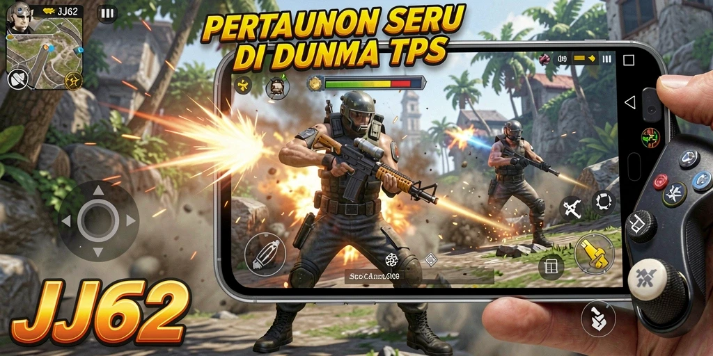 Screenshot menampilkan aksi pertempuran mendebarkan di JJ62.