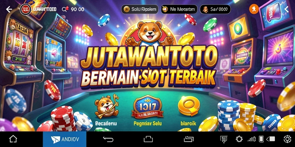 Screenshot gameplay JUTAWANTOTO menampilkan momen seru saat memutar roda slot.