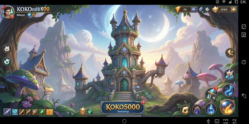 Tampilan gameplay menakjubkan dari KOKO5000 dalam aksi Tower Defense.