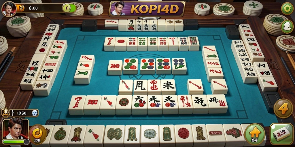 Screenshot gameplay KOPI4D menampilkan tantangan Mahjong yang mengasyikkan.