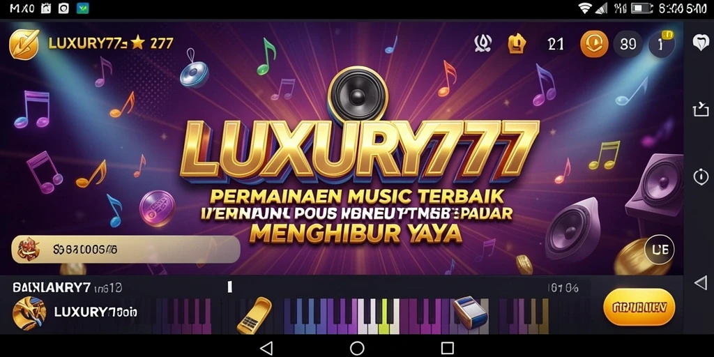 Screenshot utama LUXURY777 menampilkan gameplay interaktif yang menarik.