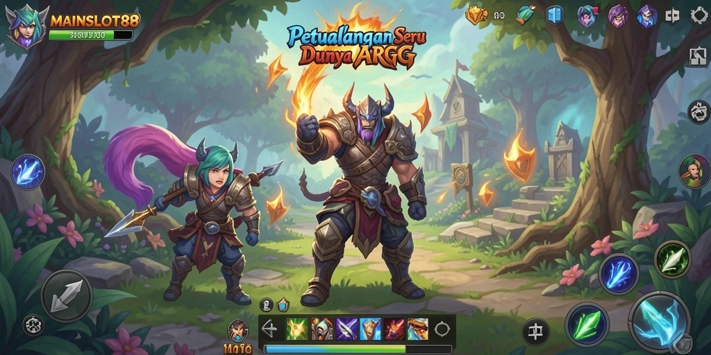 Menampilkan pertarungan epik dalam dunia MAINSLOT88 yang penuh petualangan.
