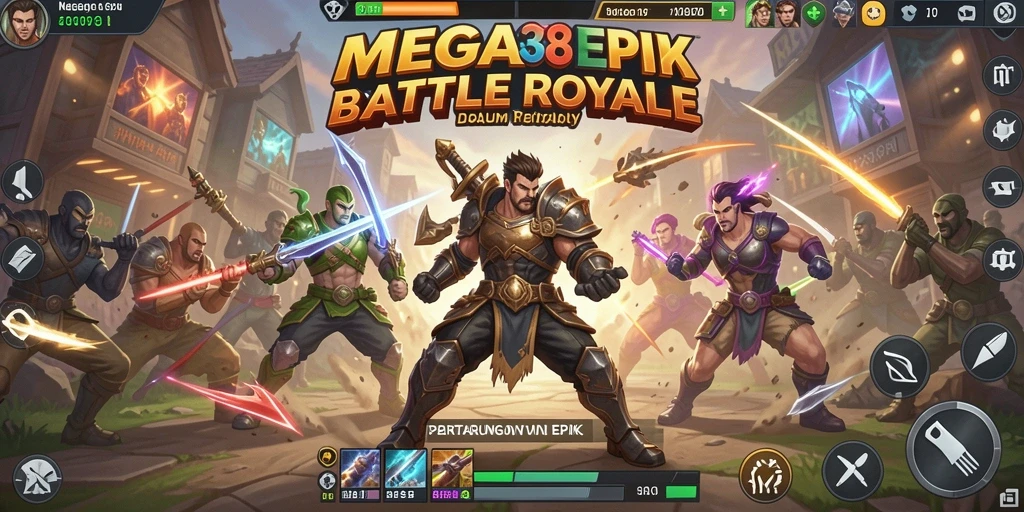 Tangkapan layar MEGA388 menampilkan aksi seru dalam permainan Battle Royale.