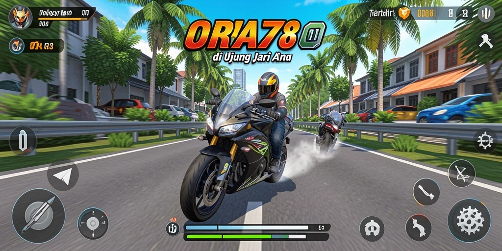 Gameplay seru balapan motor dengan tampilan grafis yang memukau.