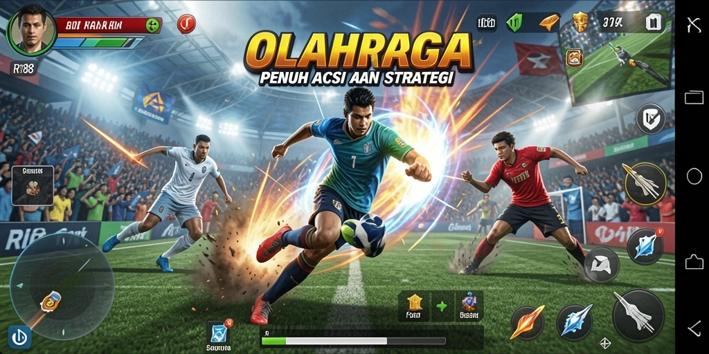 Tangkapan layar utama RI188 menampilkan aksi olahraga yang mendebarkan.