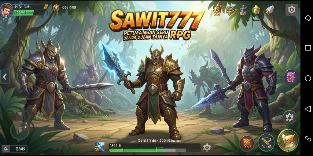 Screenshot gameplay SAWIT777 menampilkan karakter yang sedang bertarung.